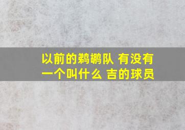 以前的鹈鹕队 有没有 一个叫什么 吉的球员